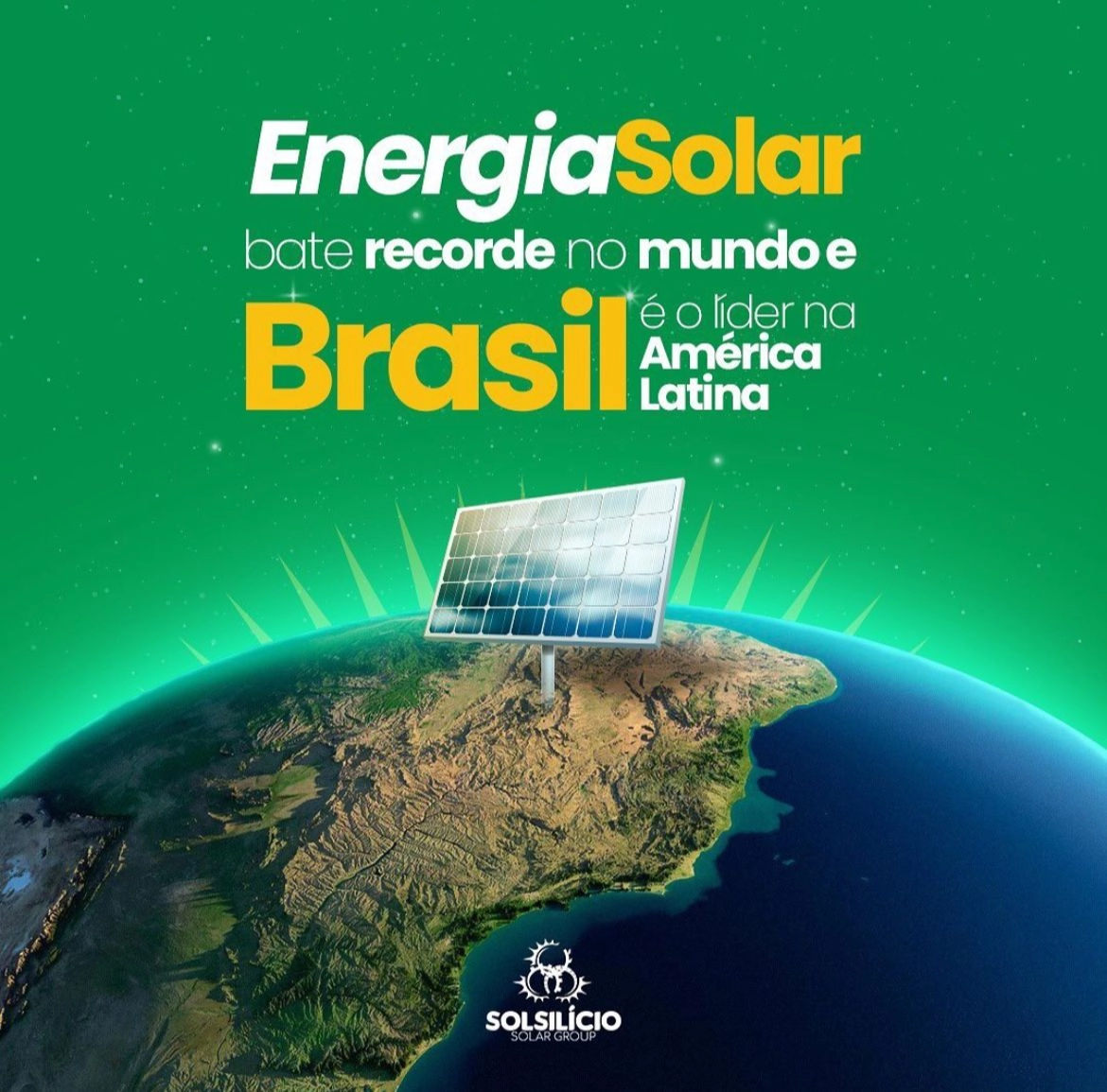 Energia solar bate recorde no mundo com Brasil liderando na América Latina